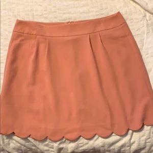 LOFT Scalloped Hem Skirt